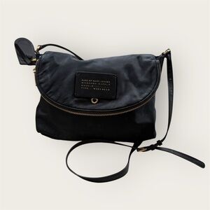 Marc Jacobs Natasha black nylon adjustable strap Crossbody Bag